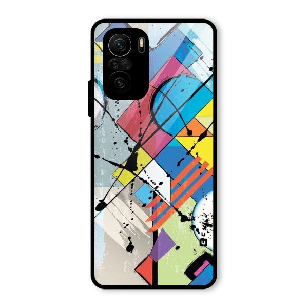 Abstract Paint Shape Glass Back Case for Mi 11x