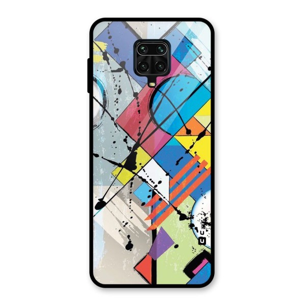 Abstract Paint Shape Glass Back Case for Poco M2 Pro