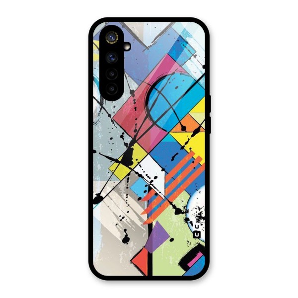 Abstract Paint Shape Glass Back Case for Realme 6