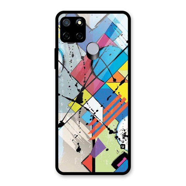 Abstract Paint Shape Glass Back Case for Realme C15