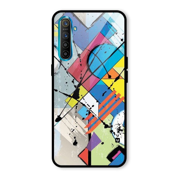 Abstract Paint Shape Glass Back Case for Realme XT