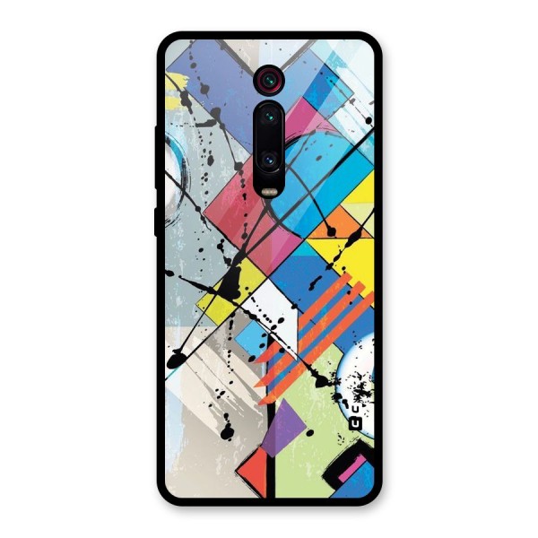 Abstract Paint Shape Glass Back Case for Redmi K20