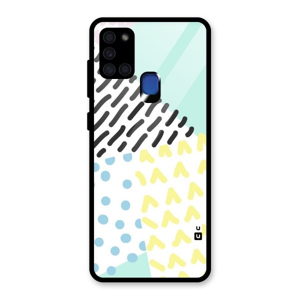 Abstract Pastel Glass Back Case for Galaxy A21s