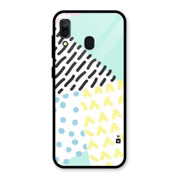 Abstract Pastel Glass Back Case for Galaxy A30