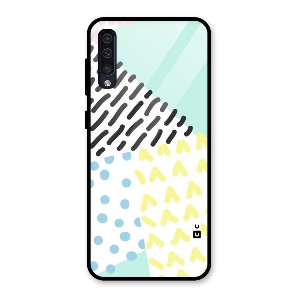 Abstract Pastel Glass Back Case for Galaxy A50