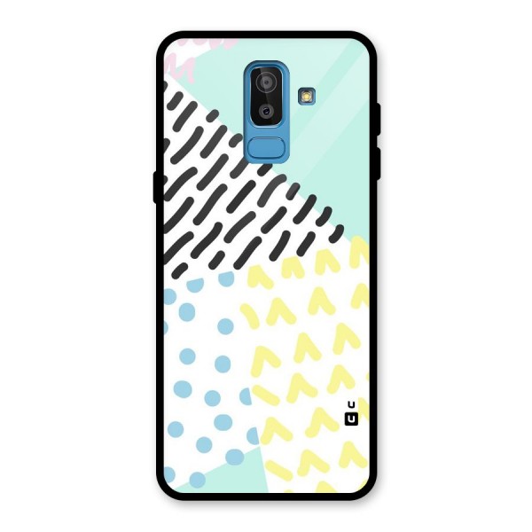 Abstract Pastel Glass Back Case for Galaxy J8