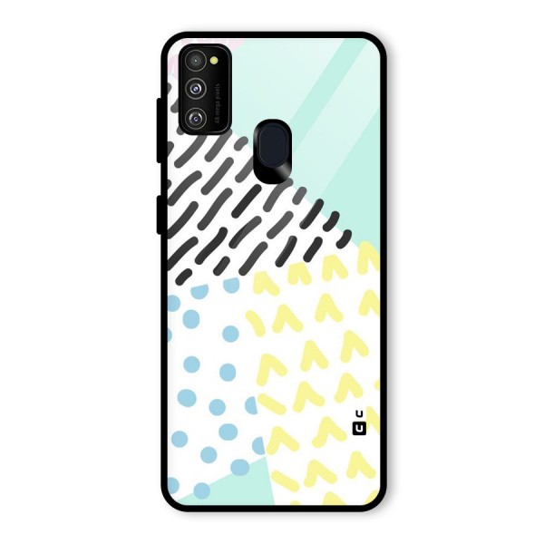 Abstract Pastel Glass Back Case for Galaxy M21