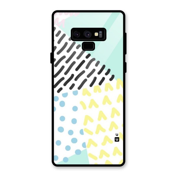 Abstract Pastel Glass Back Case for Galaxy Note 9