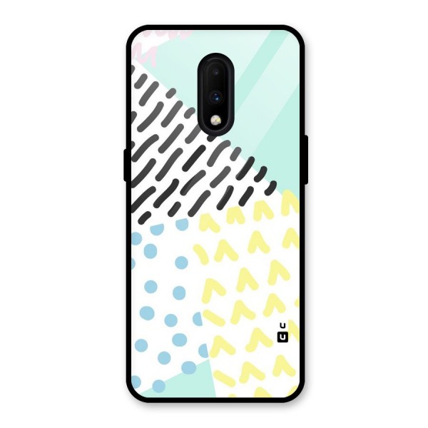 Abstract Pastel Glass Back Case for OnePlus 7