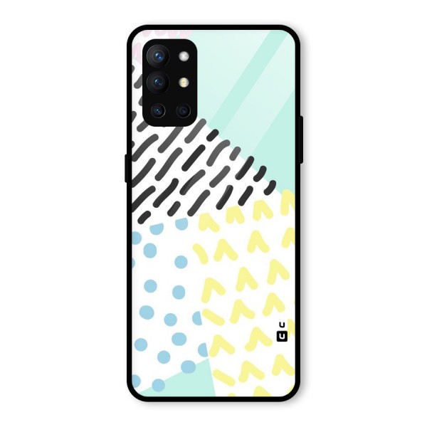 Abstract Pastel Glass Back Case for OnePlus 9R