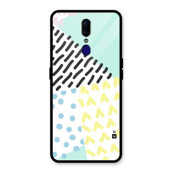 Abstract Pastel Glass Back Case for Oppo F11