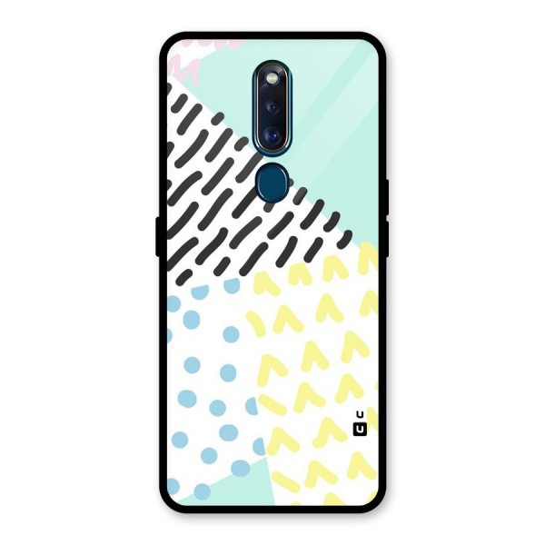 Abstract Pastel Glass Back Case for Oppo F11 Pro