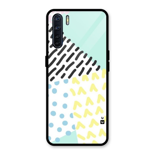 Abstract Pastel Glass Back Case for Oppo F15