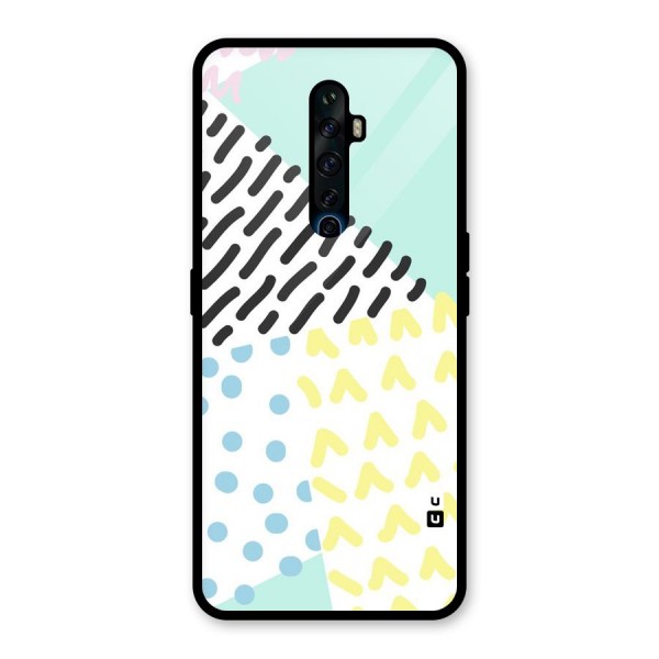 Abstract Pastel Glass Back Case for Oppo Reno2 Z