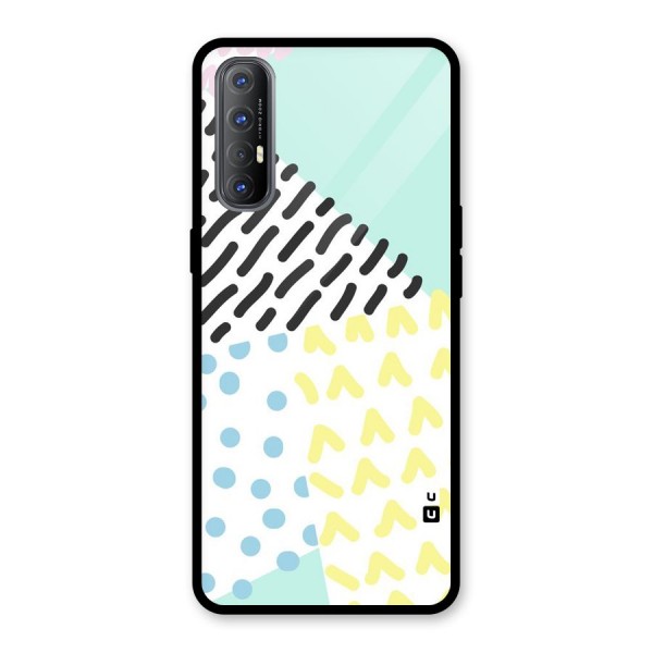 Abstract Pastel Glass Back Case for Oppo Reno3 Pro