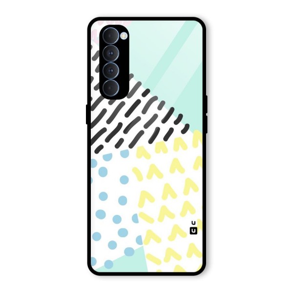 Abstract Pastel Glass Back Case for Oppo Reno4 Pro