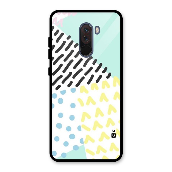 Abstract Pastel Glass Back Case for Poco F1