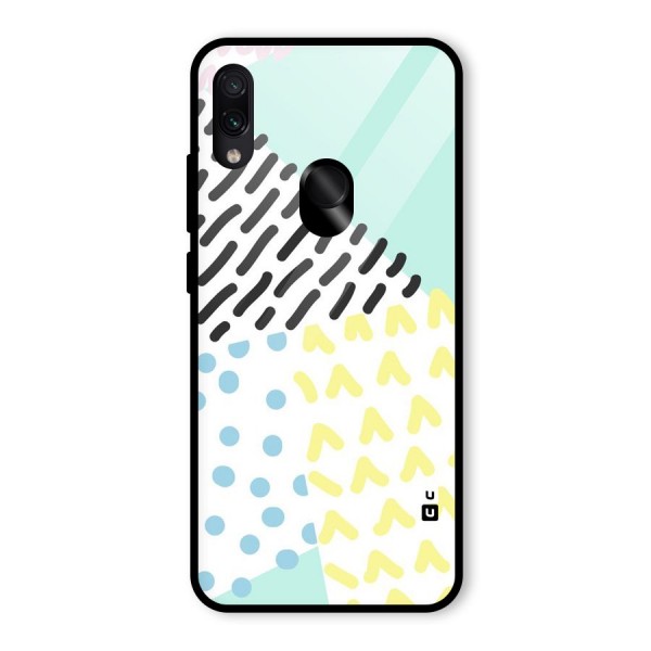 Abstract Pastel Glass Back Case for Redmi Note 7