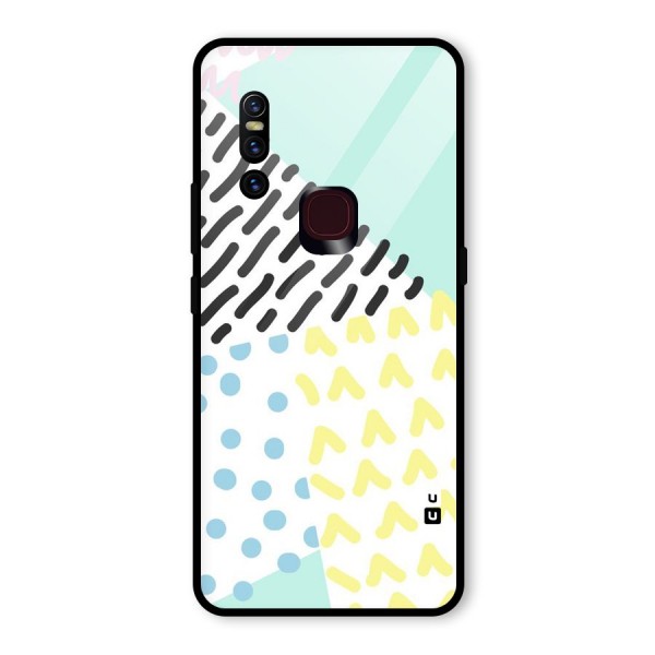 Abstract Pastel Glass Back Case for Vivo V15