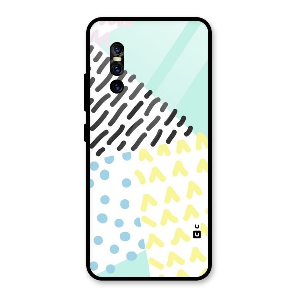 Abstract Pastel Glass Back Case for Vivo V15 Pro