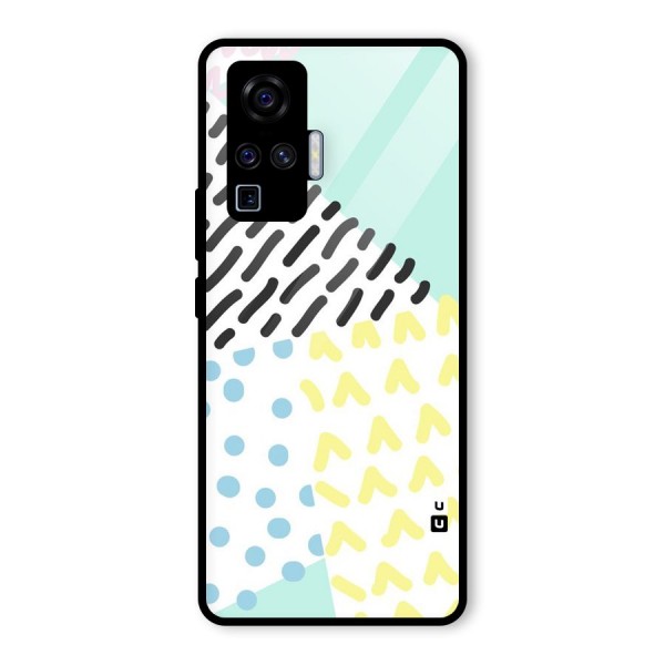 Abstract Pastel Glass Back Case for Vivo X50 Pro