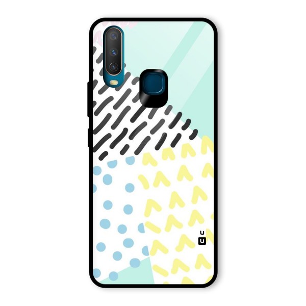 Abstract Pastel Glass Back Case for Vivo Y12