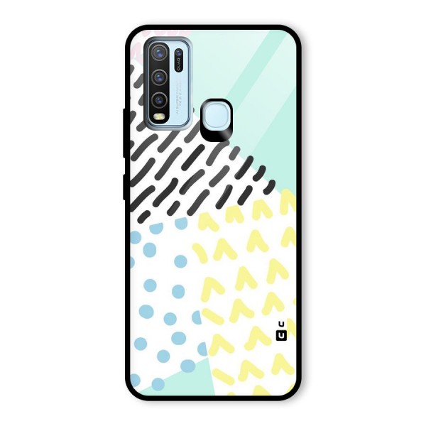 Abstract Pastel Glass Back Case for Vivo Y30