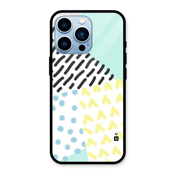 Abstract Pastel Glass Back Case for iPhone 13 Pro