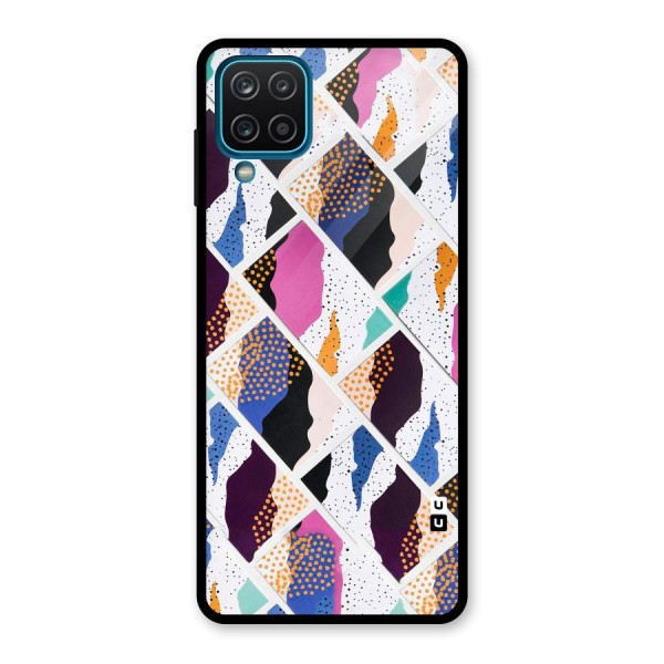 Abstract Polka Glass Back Case for Galaxy A12