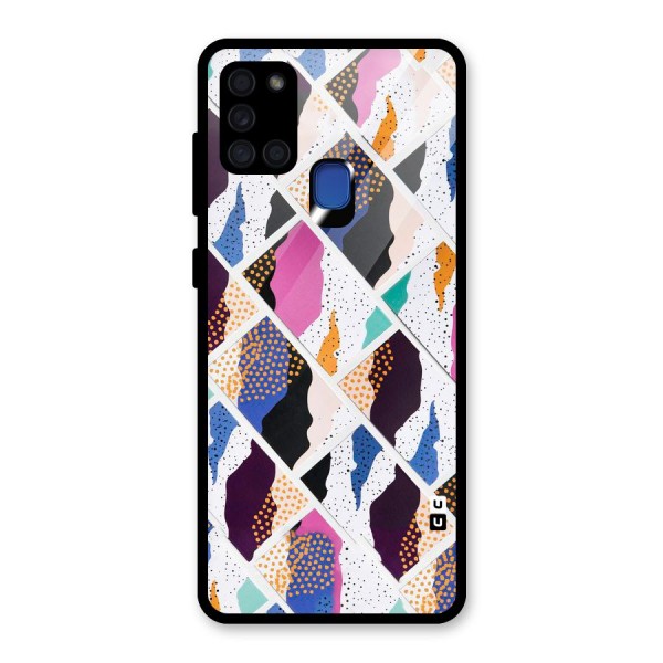 Abstract Polka Glass Back Case for Galaxy A21s