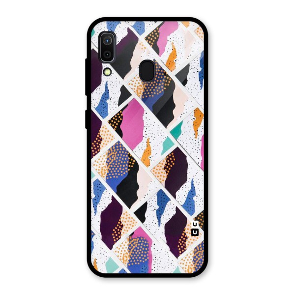 Abstract Polka Glass Back Case for Galaxy A30