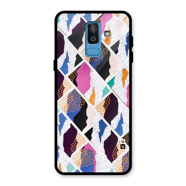 Abstract Polka Glass Back Case for Galaxy J8