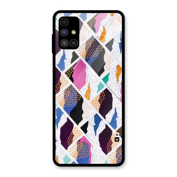 Abstract Polka Glass Back Case for Galaxy M51