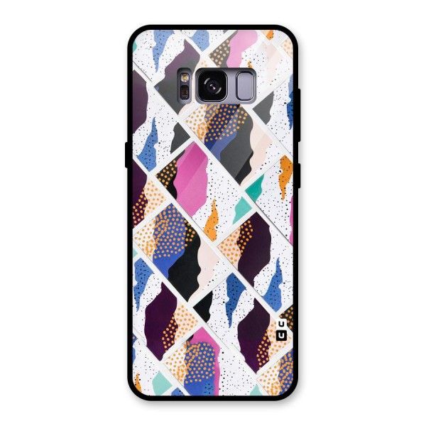 Abstract Polka Glass Back Case for Galaxy S8