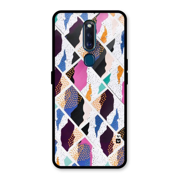 Abstract Polka Glass Back Case for Oppo F11 Pro