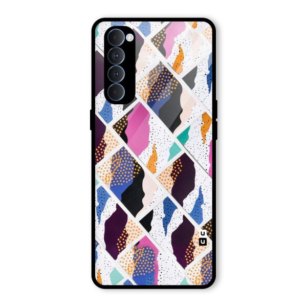 Abstract Polka Glass Back Case for Oppo Reno4 Pro