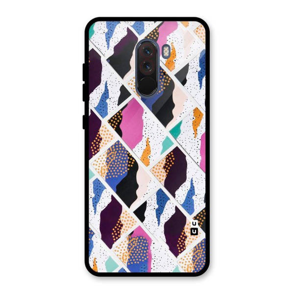 Abstract Polka Glass Back Case for Poco F1