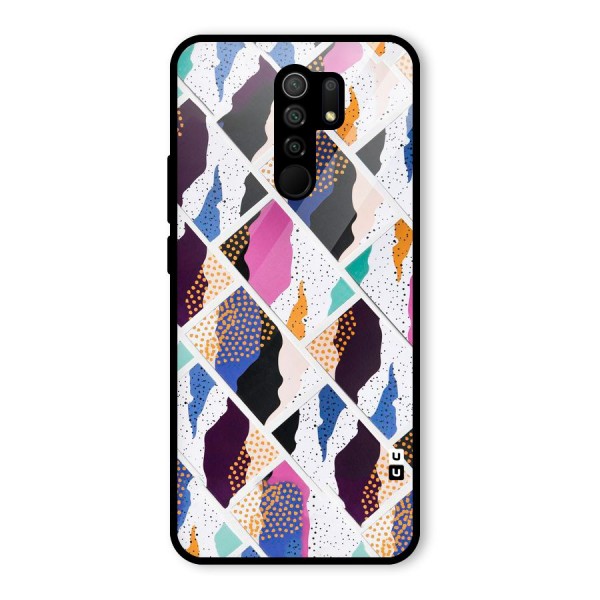 Abstract Polka Glass Back Case for Redmi 9 Prime