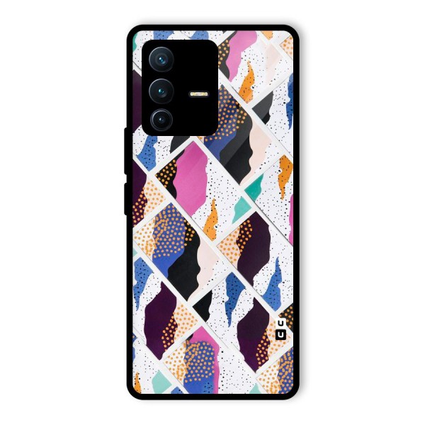 Abstract Polka Glass Back Case for Vivo V23 Pro