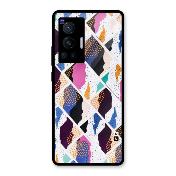 Abstract Polka Glass Back Case for Vivo X70 Pro