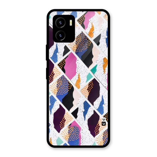 Abstract Polka Glass Back Case for Vivo Y15s