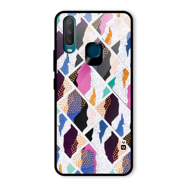 Abstract Polka Glass Back Case for Vivo Y17