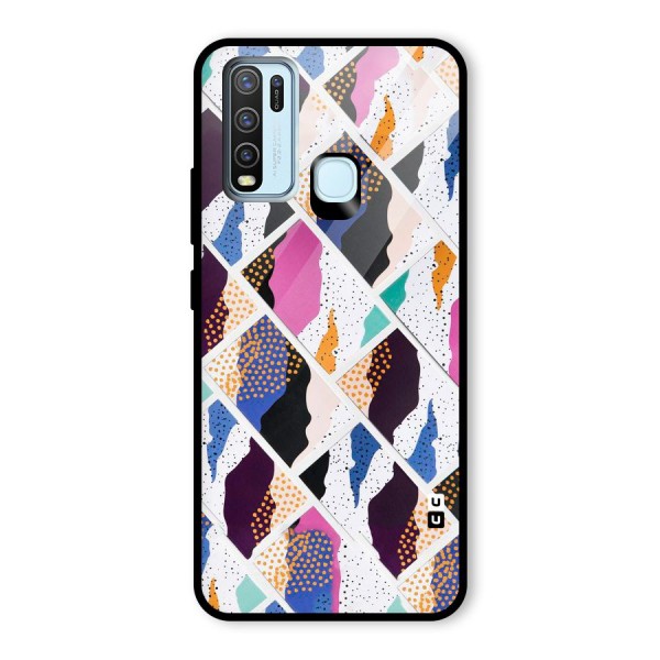 Abstract Polka Glass Back Case for Vivo Y30