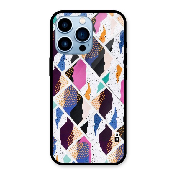 Abstract Polka Glass Back Case for iPhone 13 Pro