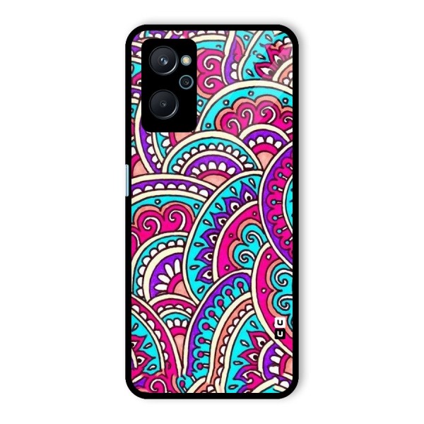 Abstract Rangoli Design Glass Back Case for Realme 9i