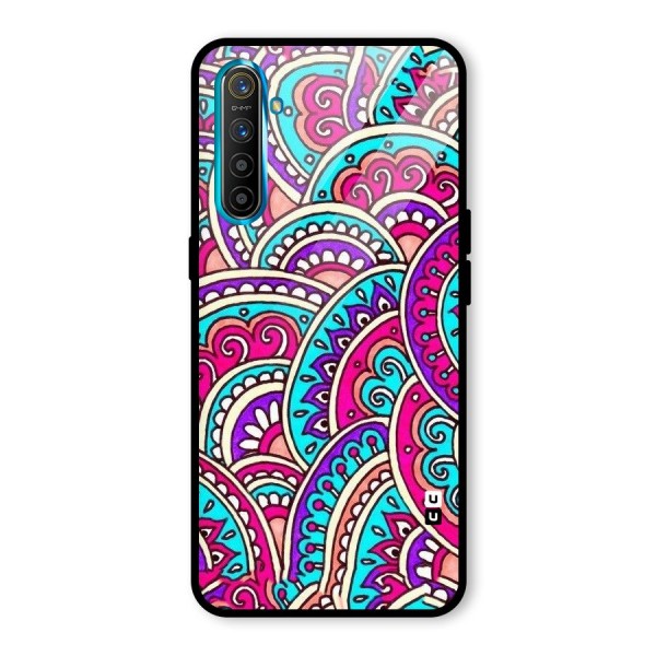 Abstract Rangoli Design Glass Back Case for Realme XT