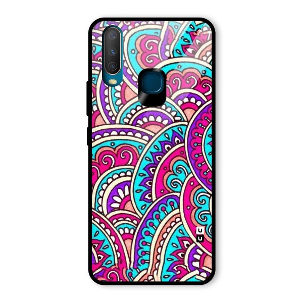 Abstract Rangoli Design Glass Back Case for Vivo Y15