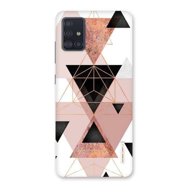 Abstract Rose Gold Triangles Back Case for Galaxy A51