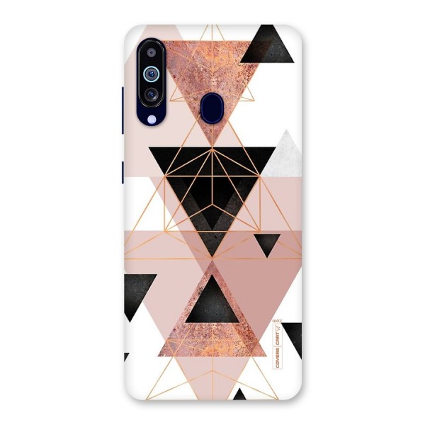 Abstract Rose Gold Triangles Back Case for Galaxy A60