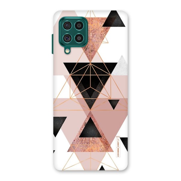 Abstract Rose Gold Triangles Back Case for Galaxy F62